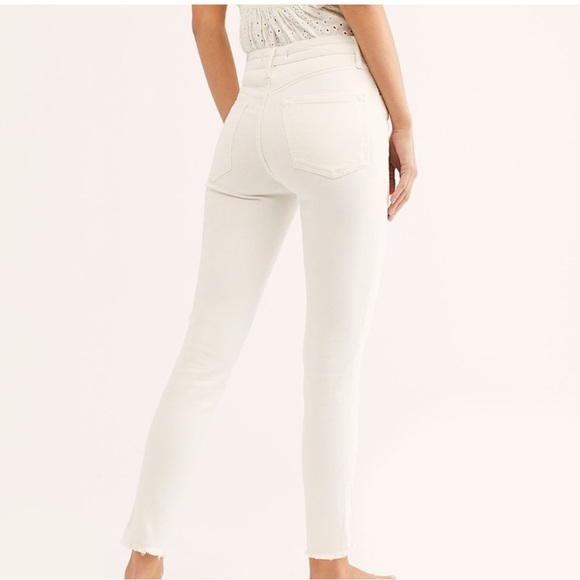 Free People Women's Cream Skinny Jeans - Picture 1 of 8